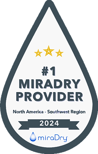 Number one miraDry provider badge for 2024